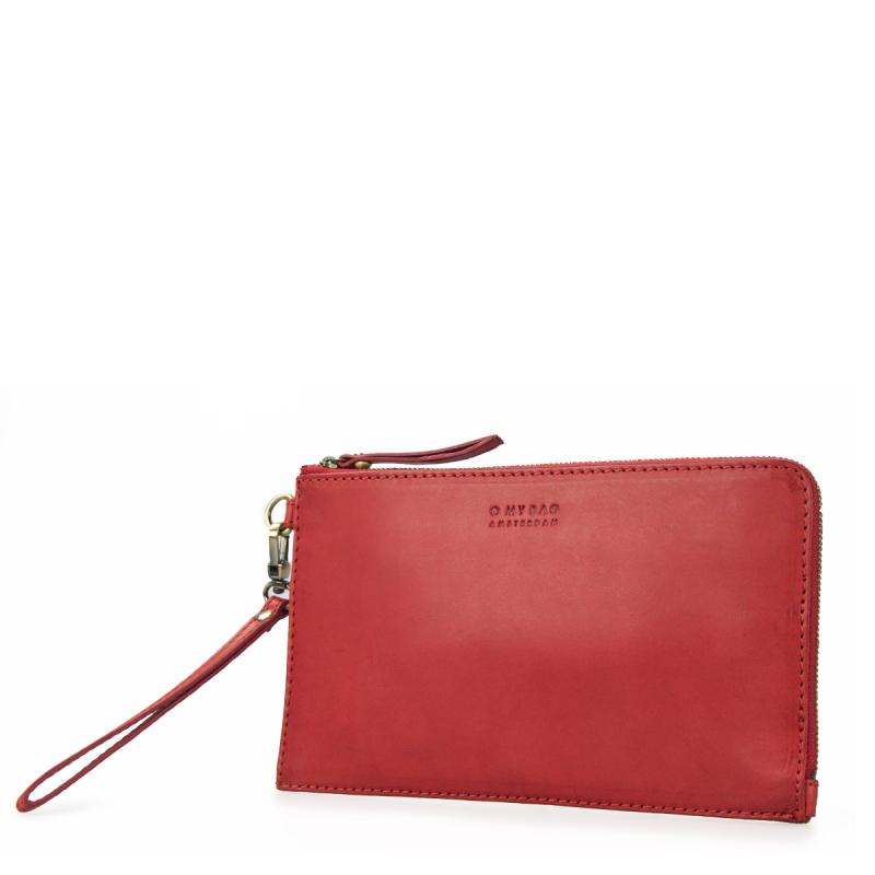 Travel Pouch Red Classic Leather - cestovná peňaženka