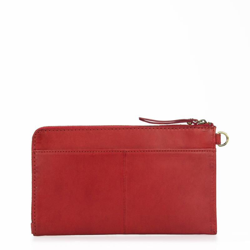 Travel Pouch Red Classic Leather - cestovná peňaženka