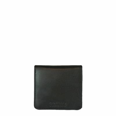 Čierna kožená peňaženka kompaktná Alex-Fold