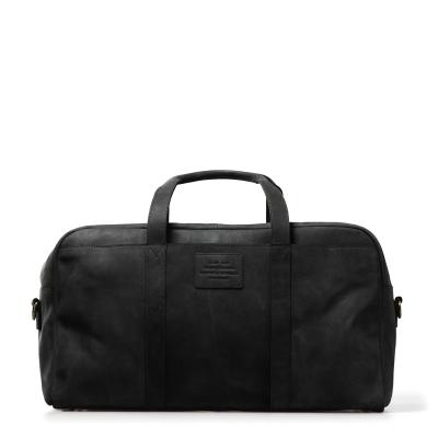 čierna kožená cestovná taška My Bag Amsterdam víkendovka